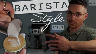 How to Steam Milk with DeLonghi Magnifica S  Part 1 [upl. by Dorelia]