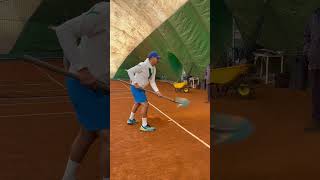 Manutenzione campo tennis tennisyoutube yesandnotennis puntoperso tennisrules [upl. by Ahab284]