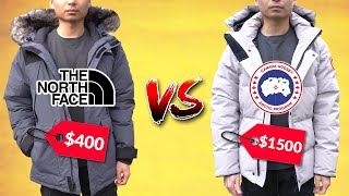 Are Canada Goose Down Jackets A Rip Off  400 North Face VS 1500 Canada Goose [upl. by Fillander]