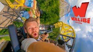 We Rode The BEST ROLLER COASTERS at WALIBI HOLLAND [upl. by Akeirahs]