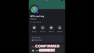 BPG Mad Dog exposed as a groomer and is also friends with other groomers [upl. by Aehtna740]