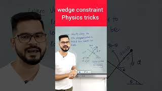 wedge constraint motion NLM physics tricks l iit jeeneet physics tricks shorts physicstricks [upl. by Enelav583]