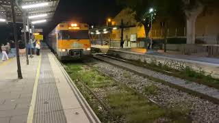 Rodalies 447 R3 dirección l’Hospitalet entrando en MontcadaRipollet con pitada [upl. by Alburga814]