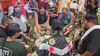 Young Bear Singers  The Winnebago PowWow [upl. by Enirehs405]