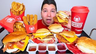 Trying Wendys New Breakfast Menu Items • MUKBANG [upl. by Roobbie966]