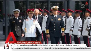 Chinas new defence chief in Singapore for security forum bilateral meetings [upl. by Amatruda]