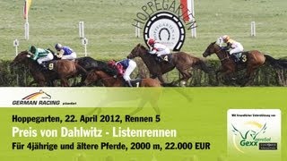 Hoppegarten Preis von Dahlwitz 2242012  Sieger Baschar [upl. by Wilhide574]