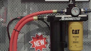 SEMA 2015 New Diesel Lift Pump From Aeromotive Adds Power and Fuel Economy [upl. by Eaj]