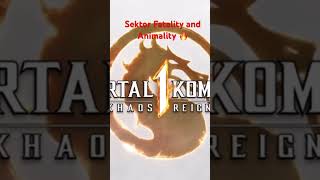 Sektor Fatality And Animality mortalkombat1 shorts roadto1ksubs [upl. by Aruasor]