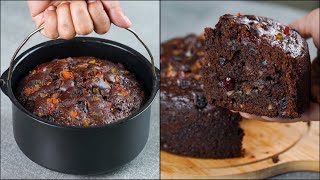 Chocolate Fruits Cake Recipe  Chocolate Fruits amp Nuts Cake  Christmas Special Recipe  NOven [upl. by Aiuqal]