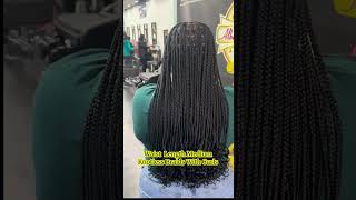 How to make Waist Length Medium Knotless Braids With Curls [upl. by Samford]