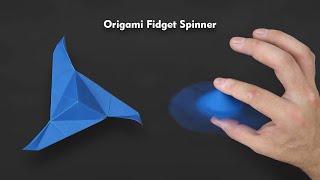 Easy Origami Fidget Spinner  How to Fold [upl. by Einuj628]