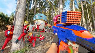 Nerf War  Amusement Park Battle 72 Nerf First Person Shooter [upl. by Hourigan]