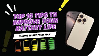 Top 10 Tips to Improve Battery Life on Your iPhone 16 ProPro MaxPlus [upl. by Kerril]