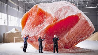 Himalayan Pink Salt  How to Harvest Millions of Tons of Pink Salt  Processing Himalayan in Factory [upl. by Phippen501]