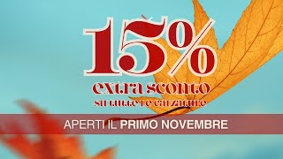 Scopri la promo di ottobre extra 15 su calzature dal prezzo outlet50 extra 10 abbigliamento [upl. by Aggarwal]