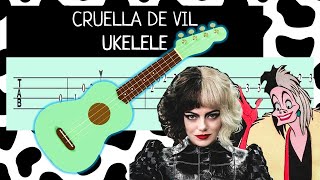 CRUELLA DE VIL  EASY UKULELE  UKELELE FÁCIL [upl. by Einram320]