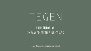 Quick How To 2X Waved Teeth Side Combs in Grey  Tegen Accessories [upl. by Gayleen933]