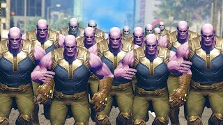 PLAYING AS THANOS IN GRAND THEFT AUTO 5  GTA 5 Mods [upl. by Enoyrt]