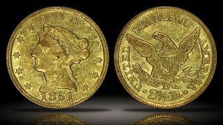 1851D 25 Liberty Gold Quarter Eagle NGC XF40 Beautiful Example from Dahlonega Mint [upl. by Akehsal603]