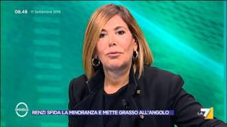 Omnibus  Renzi sfida la minoranza e mette Grasso allangolo Puntata 17092015 [upl. by Merriott23]