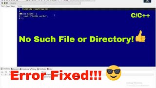 No Such File or Directory Error  C C Compiler  Library found Problem Solved [upl. by Eecal]