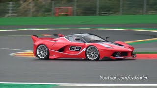 Ferrari FXX K  EPIC Downshifts amp Accelerations in the Rain [upl. by Nnylsaj434]