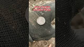 Roman denarius and silver Vicky deus2 metaldetecting silver coins roman [upl. by Nuahsal641]