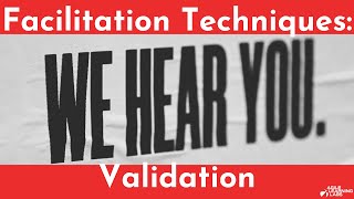 Facilitation Techniques Validation [upl. by Aissenav]