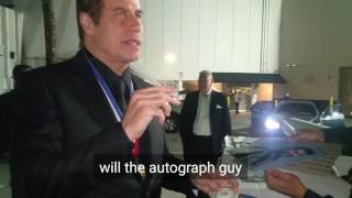 john travolta signing autographs for fans in hollywood [upl. by Ardied]