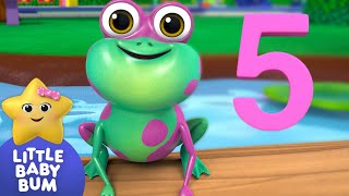 Five Little Speckled Frogs  Nursery Rhymes amp Kids Songs  ABCs and 123  Learn with Little Baby Bum [upl. by Sayres]