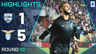 COMOLAZIO 15  HIGHLIGHTS  TWO red cards as Lazio cruise to victory  Serie A 202425 [upl. by Nebra]