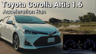 Toyota Corolla Altis 16  Acceleration Run 0100  PKD MotorSport [upl. by Aninad]