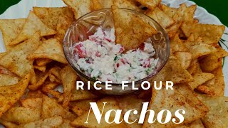 Nachos recipe  Nachos chips recipe  Nachos chips with rice flour  tea time snacks  snacks recipe [upl. by Ahsilam154]