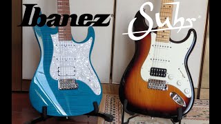 Ibanez Prestige AZ2204F vs Suhr Classic Pro [upl. by Asiuol]