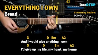 Everything I Own  Bread 1972 Easy Guitar Chords Tutorial with Lyrics [upl. by Mendel689]