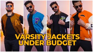 Best VARSITY JACKETS for Men  Street Wear 2024  Best Jackets under 1000  BUDGET FASHION [upl. by Isma]