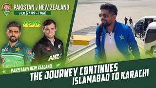 The Journey Continues From Islamabad to Karachi For The Final Leg Of PAKvNZ ODI Series  PCB [upl. by Elletnahs628]