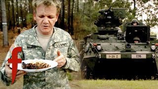 Gordon Cooks Wild Hog BBQ for the US Army  The F Word [upl. by Auhso]