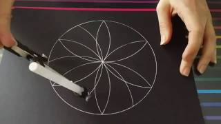 How to draw a flower of life mandala  Full video [upl. by Jeri47]