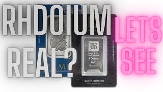 Baird Rhodium Bullion Bars  Overview XRF and Sigma Testing and thoughts on Owning Rhodium Metal [upl. by Edik]