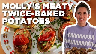 Molly Yehs Meaty TwiceBaked Potatoes  Girl Meets Farm  Food Network [upl. by Leland683]