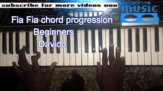 Chord progression of fia fia by Davido beginners [upl. by Derte]