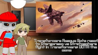 Transformers Rescue Bots react to Starscream vs Stratosphere fight in Transformers DOTM the game [upl. by Adrahs]