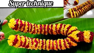 ஈசியாக மாலை ரெடி பண்ணலாம் வாங்கflower mala making at home [upl. by Ymmak]