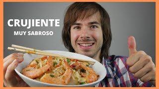 CÓMO HACER ARROZ FRITO CHINO con salsa de soja AUTÉNTICO MÉTODO SIN WOK  con poco aceite [upl. by Ruon]