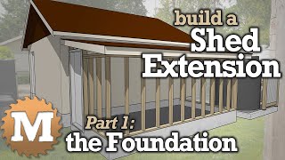 Build a LeanTo Shed Part 1 Pour Foundation with Paver Floor [upl. by Bonis]