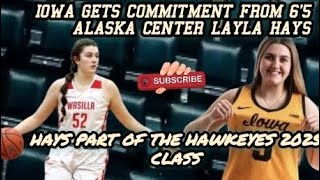 Iowa Lands 2025 Commitment From 4 Star 65 Alaskan Layla Hays YAY 🙂 iowahawkeyes ncaawbb [upl. by Nirihs204]