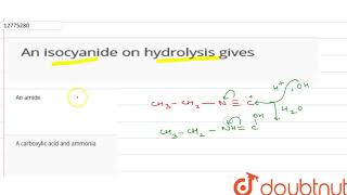 An isocyanide on hydrolysis gives [upl. by Prosser222]