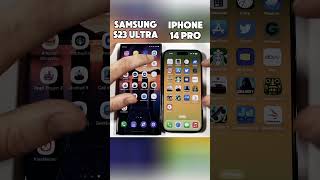 Samsung S23 Ultra vs iPhone 14 Pro Speed Test ⚡Who’s the Real Speed King 👑🚀shortsviralvideo [upl. by Catima]